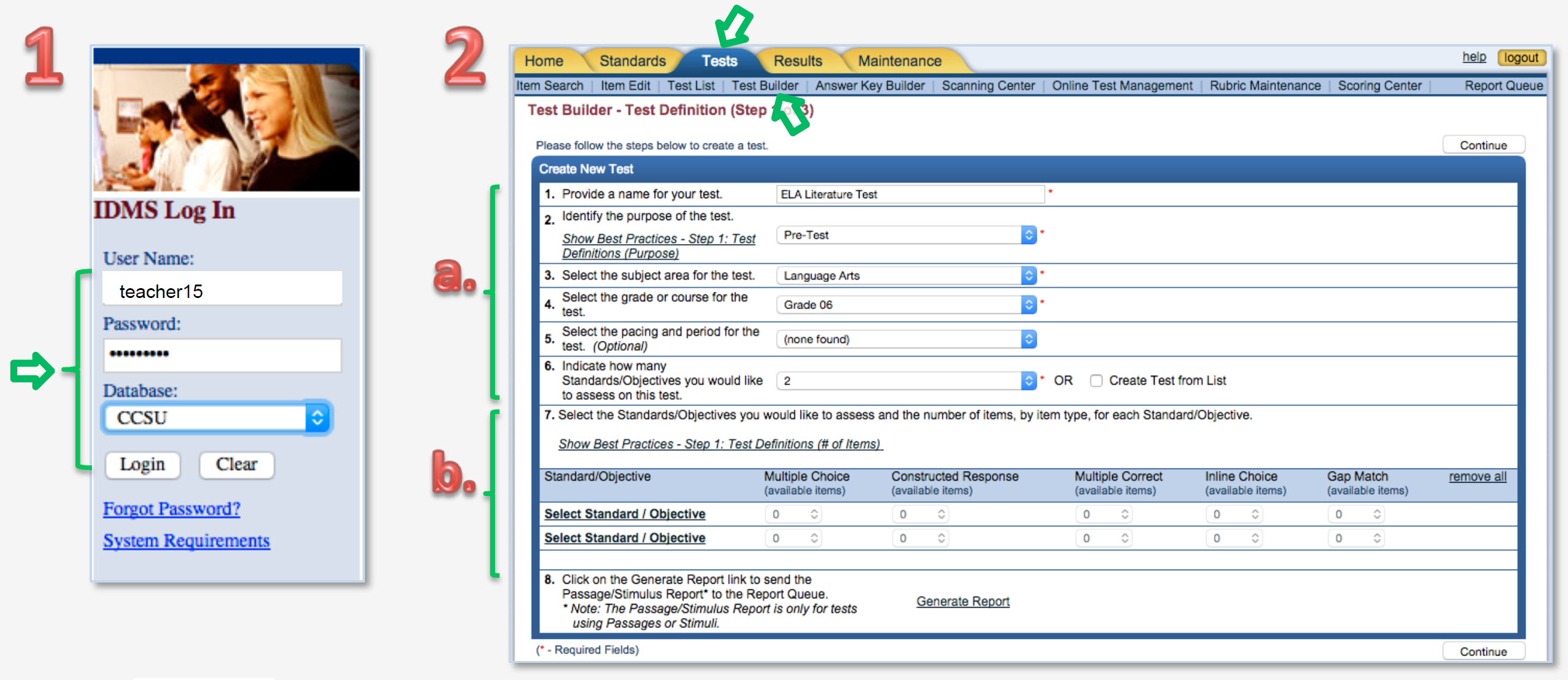 New Test Builder