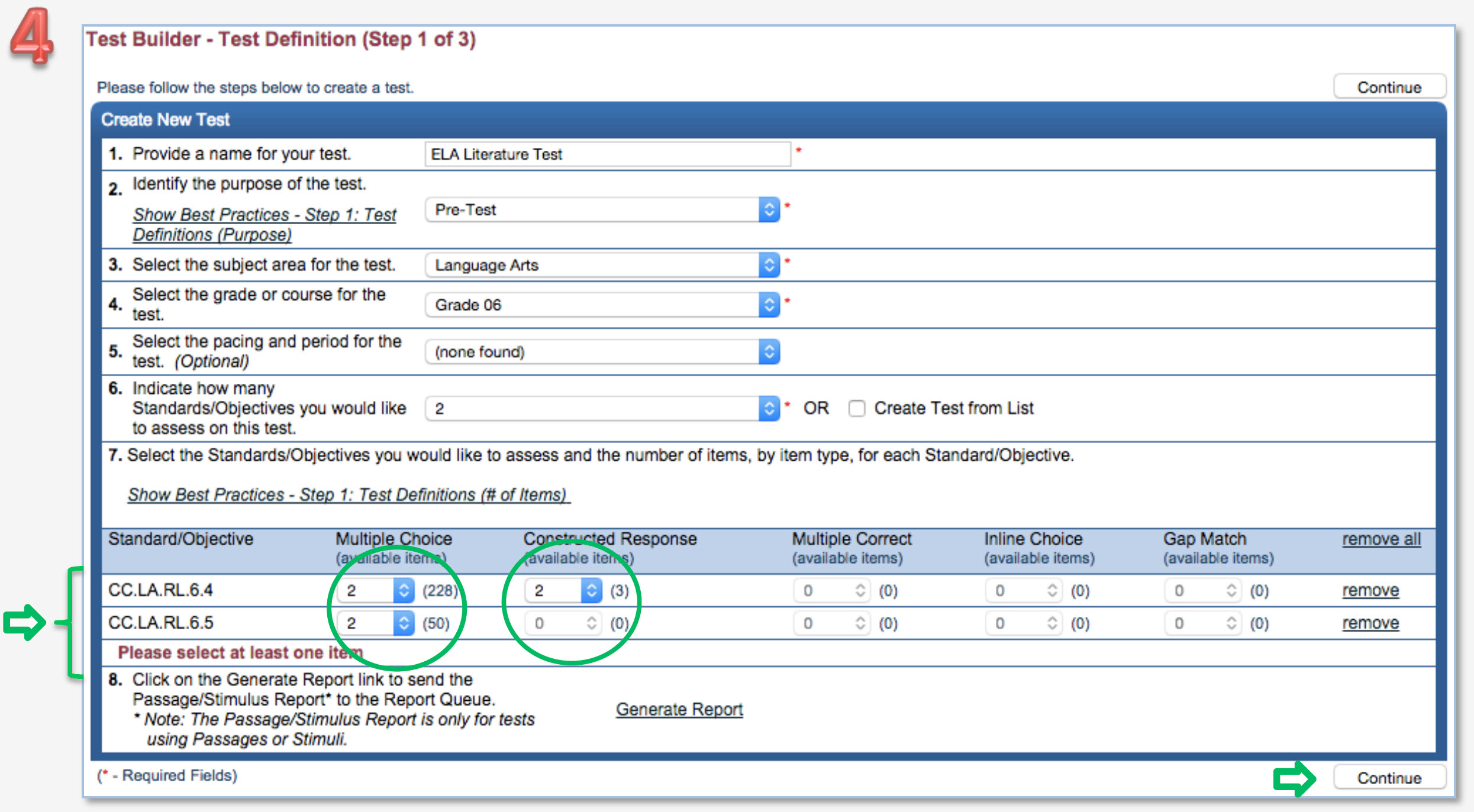 New Test Builder